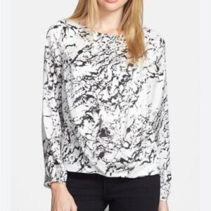 Vince Camuto Abstract Blouse